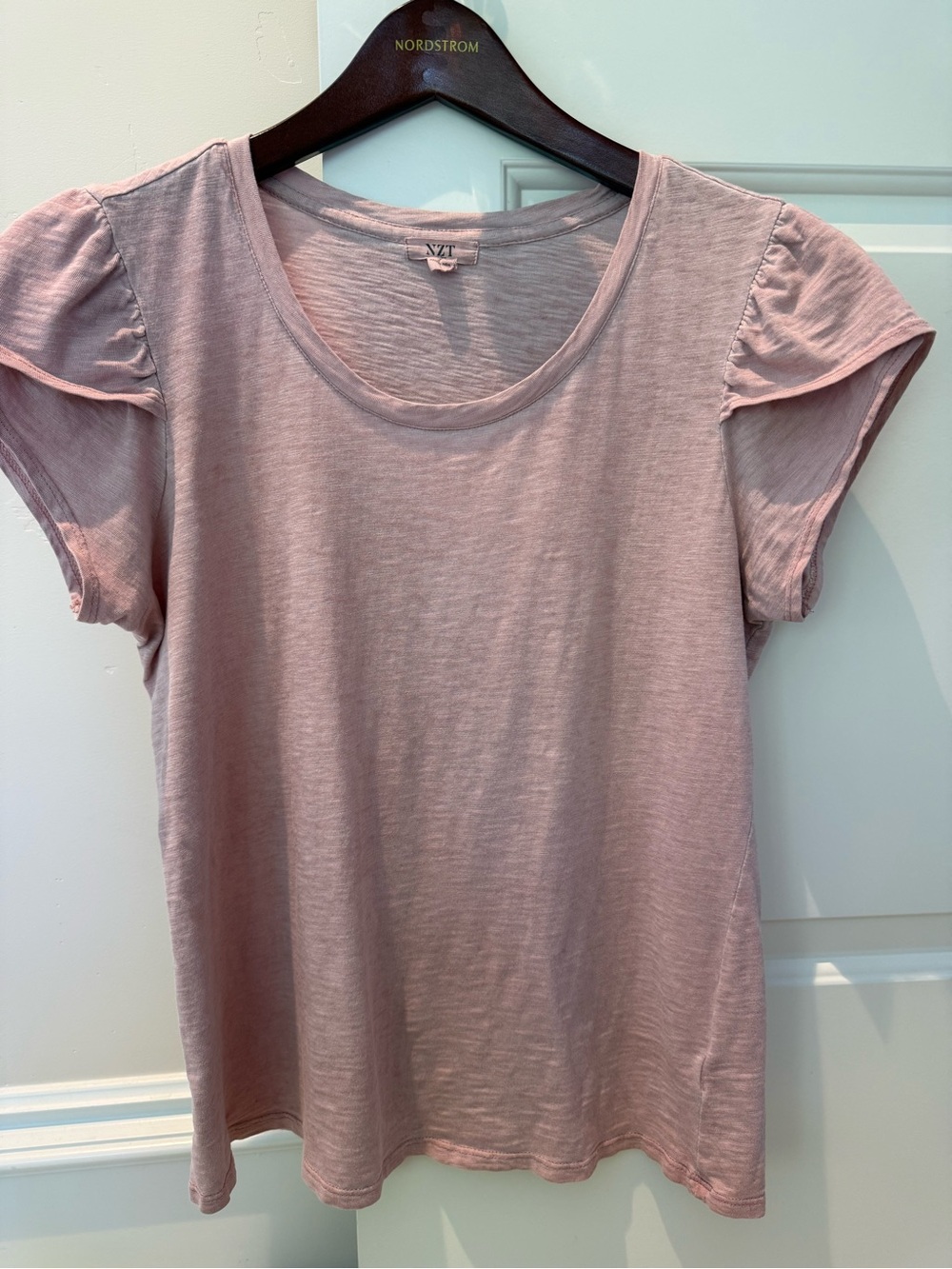 NIC+ZOE Dusty Pink Short Sleeve Scoop Neck Tee